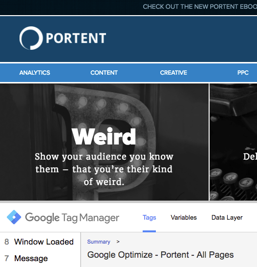 Test Your Tags for Google Optimize - Portent