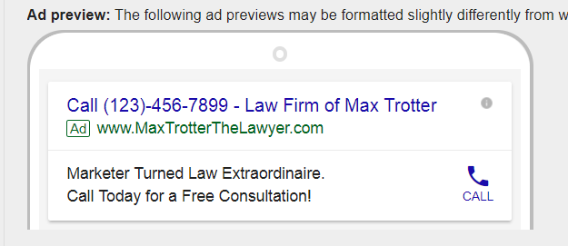 Use Call-only ad extensions to convert prospects more effectively in PPC lead generation for law firms