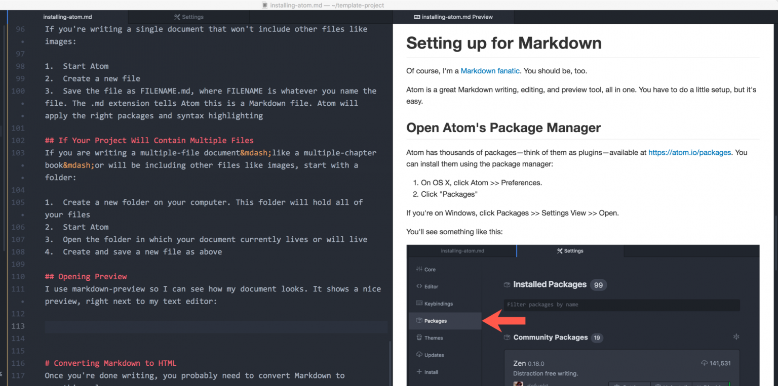 Markdown Preview in Atom: Cool, huh?