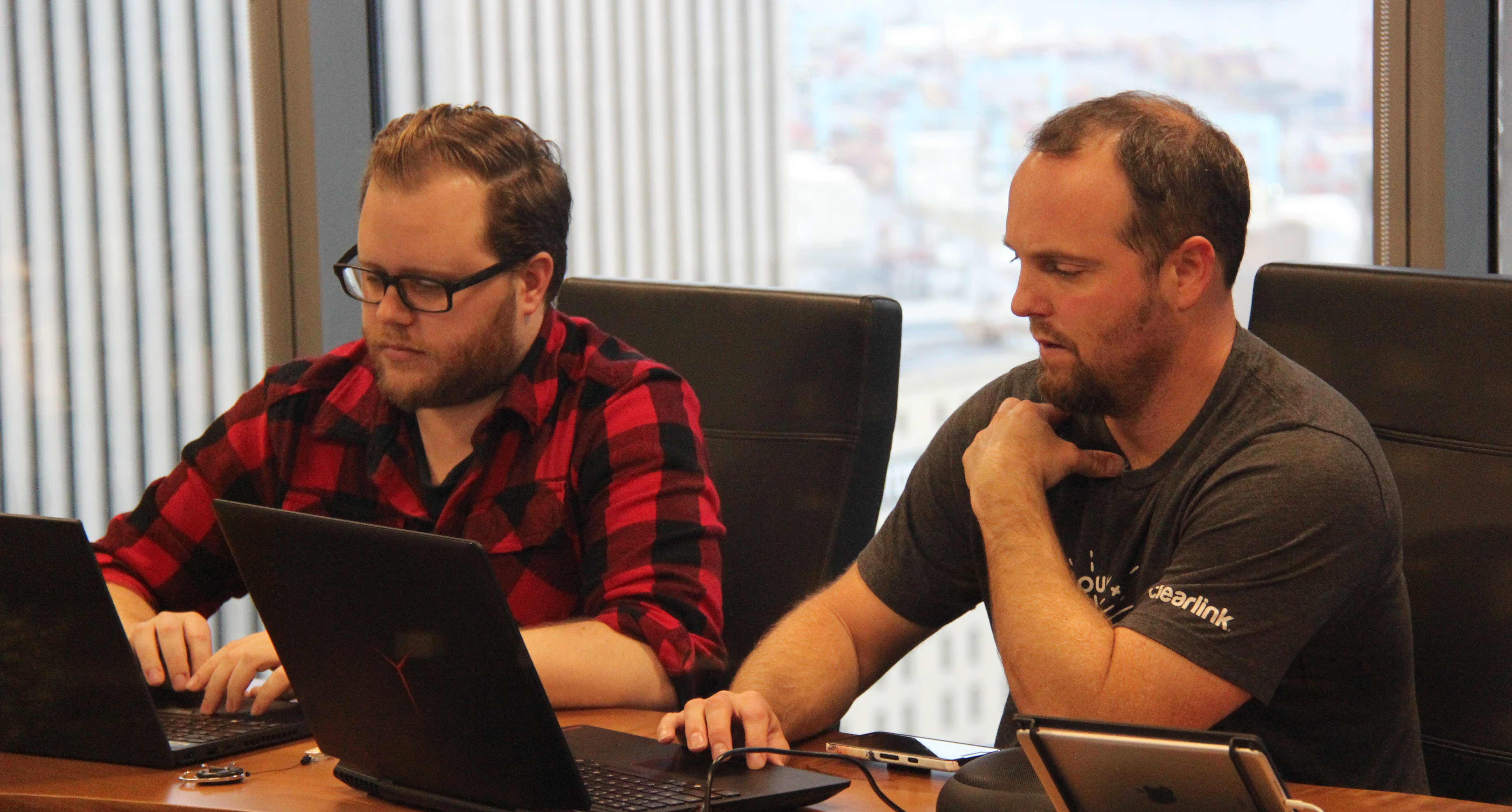 Evan Hall working on SEO at Portent a Seattle-based digital marketing agency