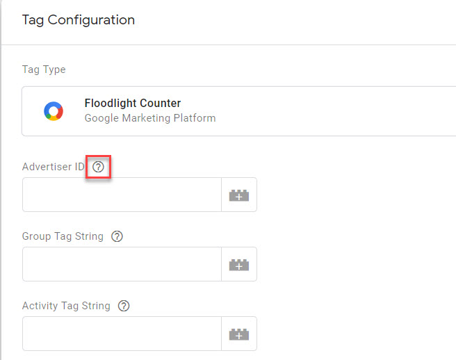 Screenshot showing GTM tag configuration setup