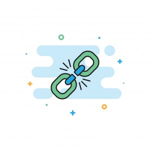 Broken Link Flat Line Icon