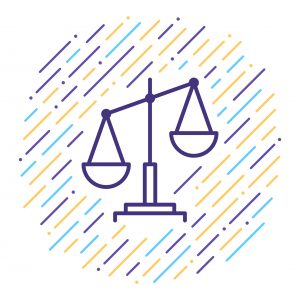 Line vector icon illustration of scale.